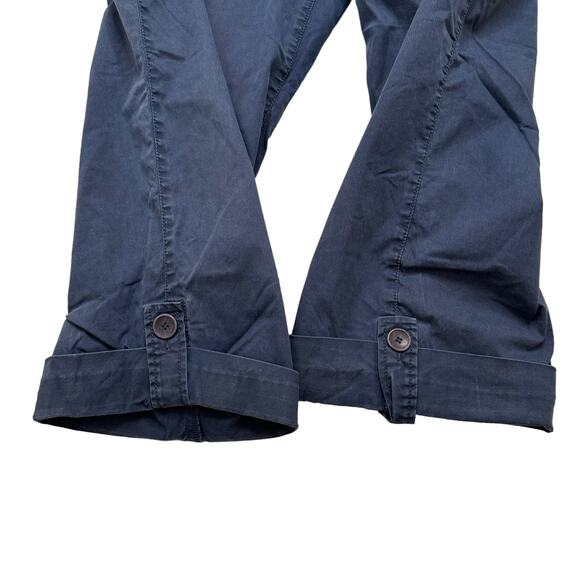 EILEEN FISHER Washed Blue Wide Leg Crop Cotton Blend Pants Size Medium #S4WE0-3 - Picture 3 of 11